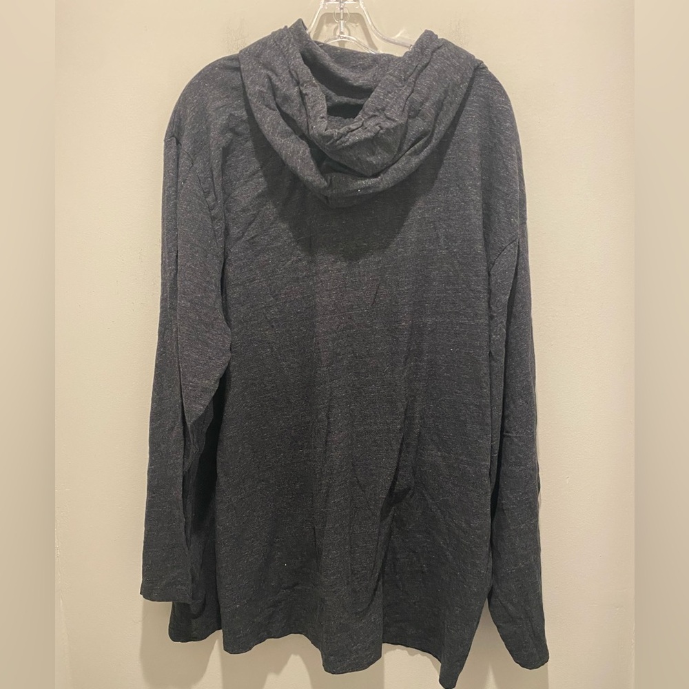 Polo Ralph Lauren Long-Sleeve Jersey Hooded T-Shirt Dark Gray Men's Size 2XB EUC - Picture 2 of 9